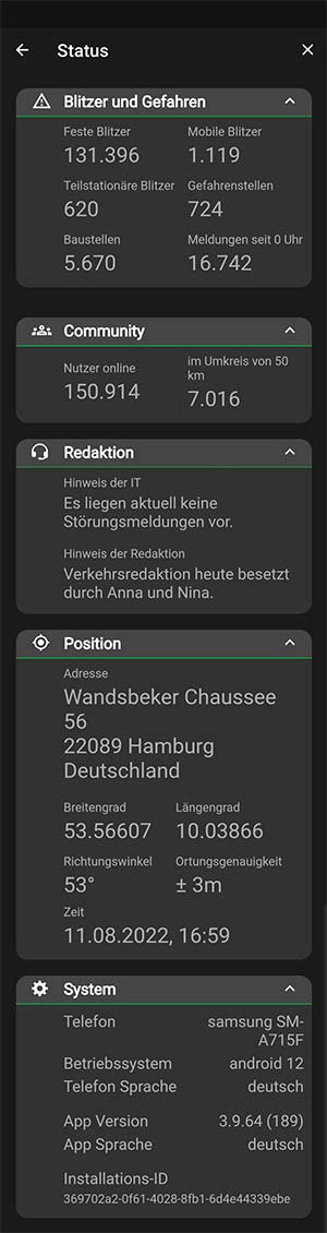 Statusseite